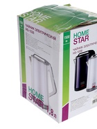 УЦЕНКА Чайник электрический HOMESTAR HS-1036, пластик, колба металл, 1.8 л, 1500 Вт, белый - Фото 3