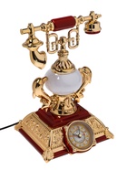 УЦЕНКА Часы - светильник «Ретро телефон», красный, с будильником, 28.5×18×18 см - Фото 5