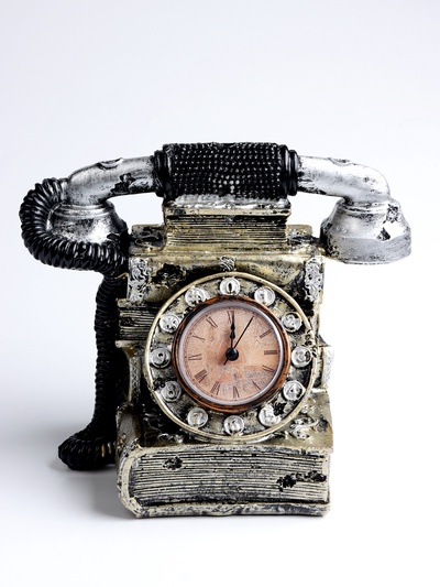 УЦЕНКА Часы настольные интерьерные, «Телефон», на батарейках, 23.5×14×18.5 см, d=5.5 см