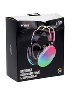УЦЕНКА Наушники полноразмерные Mybit W-33, RGB подсветка, BT5.3, 800 мАч, Type-C, чёрные - Фото 3