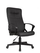 Кресло офисное для руководителя Бюрократ CH-480LT, на колёсиках, экокожа, цвет чёрный - Фото 1