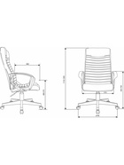 Кресло офисное для руководителя Бюрократ CH-480LT, на колёсиках, экокожа, цвет чёрный - Фото 5