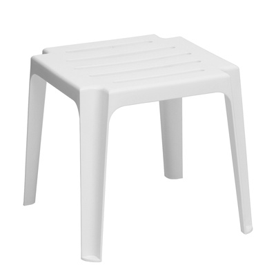 УЦЕНКА Столик к шезлонгу белый, 48×48×43 см