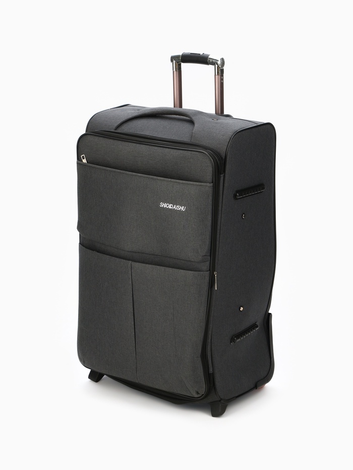 УЦЕНКА Чемодан бол 28", 44×30×72, отд. на молнии, расш код замок, 3 колеса, 2 н/кармана, серый 98 - Фото 1