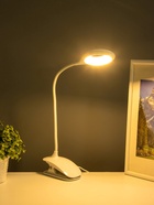Лампа настольная СТАРТ, светодиодная, сенсорная, 5 Вт, 3 режима, на прищепке, USB, белая, 13.5×7×38 см - Фото 6