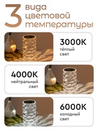 Светильник с сенсорным диммированием Crystal Water Drop 2LED, 19×9×9 см - Фото 13