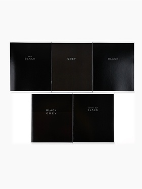 Тетрадь в клетку, 48 л., А5, на скрепке, блок №1 Black or Grey МИКС (комплект 3 шт)