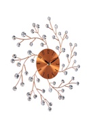 УЦЕНКА Часы настенные интерьерные «Цветы сакуры», серия: Ажур, бесшумные, плавный ход, d=38 см, циферблат d=13 см, от батарейки 1хАА 10915719