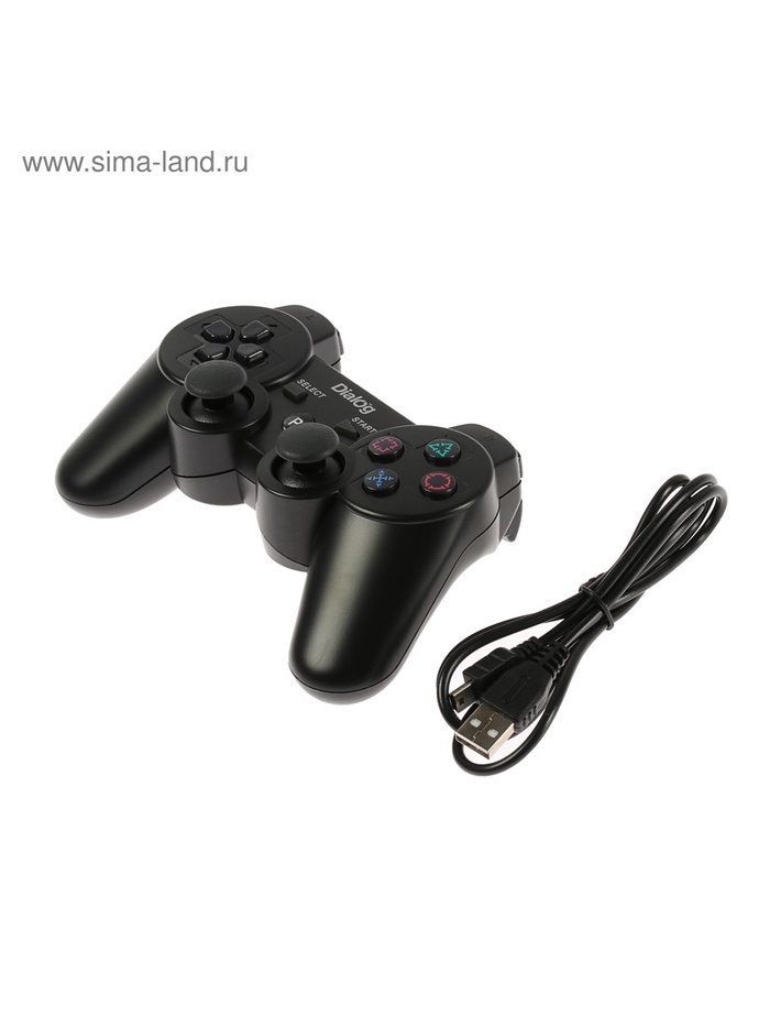 УЦЕНКА Геймпад Dialog Gan-Kata GP-A16RF, беспроводной, вибрация, для PS3, USB, черный - Фото 1
