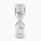 УЦЕНКА Песочные часы Happy time, на 10 минут, 4 х 11 см, белые - фото 14872290