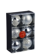 Ёлочные шары новогодние «Ловель», набор 6 шт., d=8 см, серебро - Фото 5