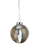 Ёлочные шары новогодние «Мелвин», набор 6 шт., d=8 см, прозрачный/бело-золотой - Фото 4