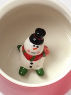 Кружка новогодняя «Снеговик», 300 мл, керамика, красная - Фото 5