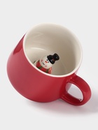 Кружка новогодняя «Снеговик», 300 мл, керамика, красная - Фото 4