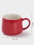 Кружка новогодняя «Дед Мороз», 300 мл, керамика, красная - Фото 2