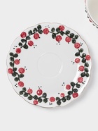 Чайная пара «Красный бутон», 2 предмета: чашка 180 мл, блюдце d=15 см, керамика, белая - Фото 3