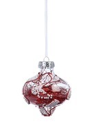 Ёлочные шары новогодние «Мелвин», набор 6 шт., d=8 см, прозрачный/красно-белый - Фото 3