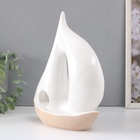 УЦЕНКА Сувенир керамика «Большой парусник» песочно-белый 22.5×8.5×25.3 см 10915865