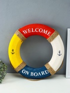 УЦЕНКА Декор настенный, панно спасательный круг с бечевкой Welcome on board, якори, 7×50×50 см, разноцветный - Фото 5