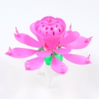 УЦЕНКА Свеча для торта музыкальная «Тюльпан», крутящаяся, розовая, 14.5×6 см - Фото 4