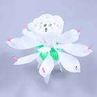 УЦЕНКА Свеча для торта музыкальная «Тюльпан», крутящаяся, белая, 14.5×6 см 10916004