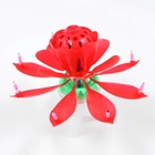 УЦЕНКА Свеча для торта музыкальная «Тюльпан», крутящаяся, красная, 14.5×6 см - Фото 4