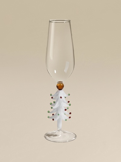 Бокал для вина SL-Home «Ёлочный», 370 мл, 8.5×20.8 см, стекло, прозрачный, розовый