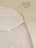 Бокал для вина SL-Home «Ёлочный», 370 мл, 8.5×21 см, стекло, прозрачный, белый - Фото 2