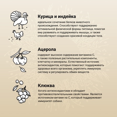 Сухой корм CRAFTIA NATURA для взрослых собак миниатюрных и мелких пород из курицы и индейки 7 кг 1