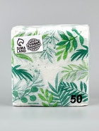 Салфетки бумажные однослойные «Узоры природы», 24х24 см, 50 шт (комплект 3 шт) - фото 60169333