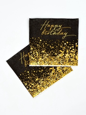 Салфетки бумажные однослойные «Happy Birthday», 24х24 см, 50 шт (комплект 3 шт)