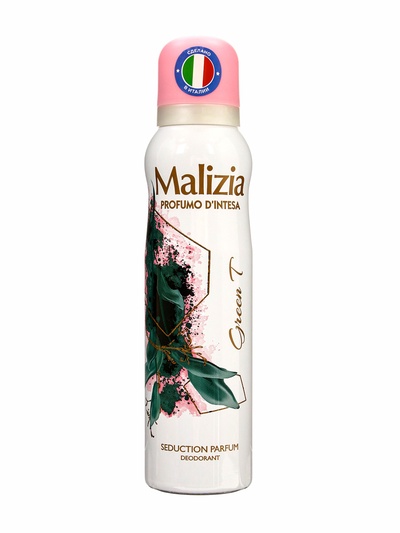 Дезодорант aэрозоль MALIZIA GREEN TEA, аромат зелёного чая, длительная защита, 150 мл