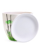 Горшок для цветов «Азия», 5 л, d=22 см, h=19.5 см, с поддоном, керамика, белый - Фото 4