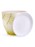 Горшок для цветов «Тропики », 5 л, d=22 см, h=19.5 см, с поддоном, керамика, белый - Фото 5