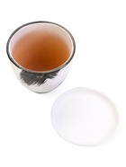 Горшок для цветов «Штрих», 1 л, d=15 см, h=13 см, с поддоном, керамика, белый - Фото 5