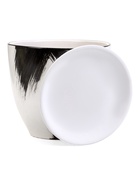 Горшок для цветов «Штрих», 5 л, d=22 см, h=19.5 см, с поддоном, керамика, белый - Фото 4