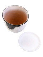 Горшок для цветов «Штрих», 5 л, d=22 см, h=19.5 см, с поддоном, керамика, белый - Фото 5