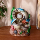 УЦЕНКА Фонтан "Дельфины" ракушки, 11х16х24 см (с подсветкой) - фото 14928163