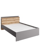 Кровать двуспальная «Йорк», спальное место 1400×2000 мм, цвет серый шифер/дуб делано - Фото 1