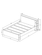 Кровать двуспальная «Йорк», спальное место 1400×2000 мм, цвет серый шифер/дуб делано - Фото 2