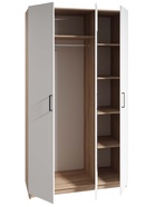 Шкаф прямой трёхстворчатый для одежды, с зеркалом, 1200×522×2200 мм, цвет дуб сонома/белый - Фото 2