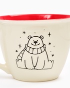 Кружка новогодняя керамическая «Мишка», 500 мл, ручная работа - Фото 2