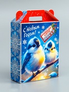 Подарочная новогодняя коробка «Зимняя трель», 16.8?6.8?20.9 см (комплект 3 шт) - фото 51142115