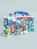 Подарочная новогодняя коробка «Лесное диско» , Портфель макси широкий, 37×8×20.2 см - фото 809108191