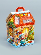 Подарочная новогодняя коробка «Карамельный», домик, 12×12×19 см 10894599