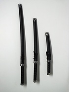 УЦЕНКА Макет оружия «Сувенирные катаны на подставке 3в1. Рептилия чёрная», ножны кожзам, 47/70/89 см - Фото 8