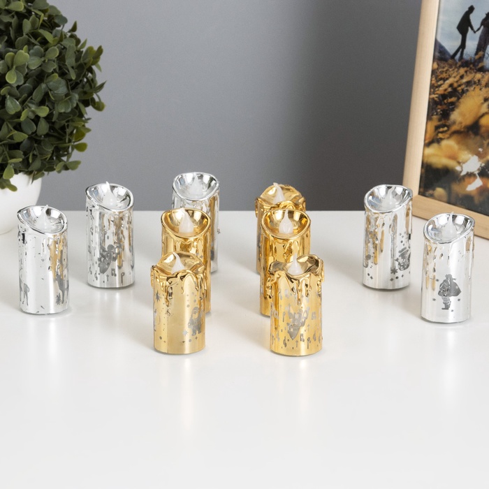 УЦЕНКА Светодиодная свеча, ночник LED RISALUX «Страшилки», от батареек, 3.8×3.8×7.5 см, МИКС - Фото 1