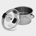 УЦЕНКА Кастрюля Magistro HiTech Steel 2 л d=18 см, h=11 см, нержавеющая сталь, индукция - Фото 3