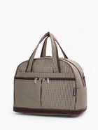 Сумка дорожная Lucky Mark на молнии, 3 наружных кармана, с увеличением, длинный ремень, бежевый/коричневый - Фото 5