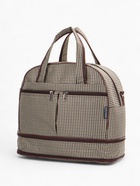 Сумка дорожная Lucky Mark на молнии, 3 наружных кармана, с увеличением, длинный ремень, бежевый/коричневый - Фото 6